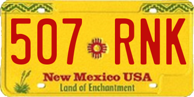 NM license plate 507RNK