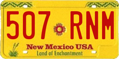 NM license plate 507RNM