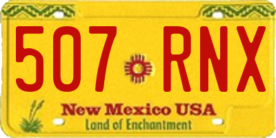 NM license plate 507RNX