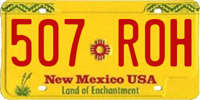 NM license plate 507ROH
