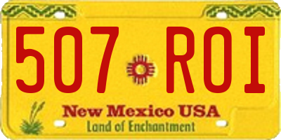 NM license plate 507ROI