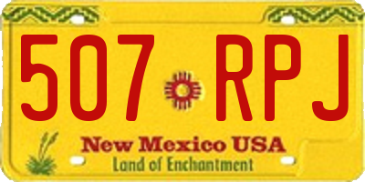 NM license plate 507RPJ