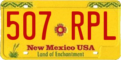 NM license plate 507RPL