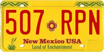 NM license plate 507RPN