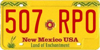 NM license plate 507RPO
