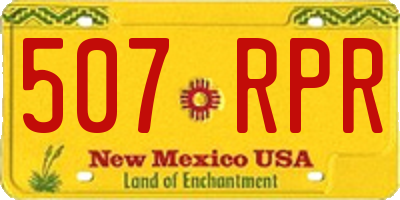 NM license plate 507RPR