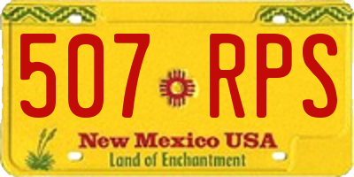 NM license plate 507RPS