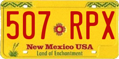 NM license plate 507RPX