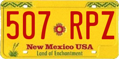 NM license plate 507RPZ
