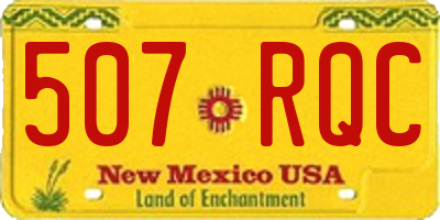 NM license plate 507RQC