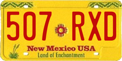 NM license plate 507RXD