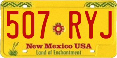 NM license plate 507RYJ