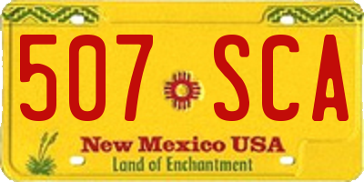 NM license plate 507SCA