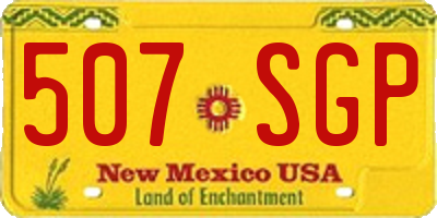 NM license plate 507SGP