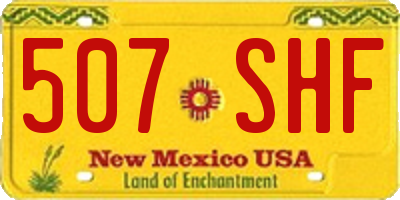 NM license plate 507SHF
