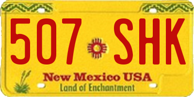 NM license plate 507SHK