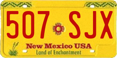 NM license plate 507SJX