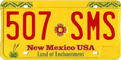 NM license plate 507SMS