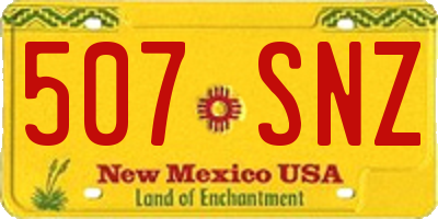 NM license plate 507SNZ