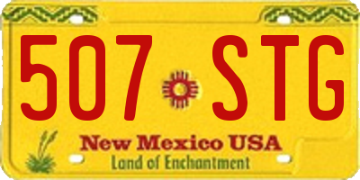 NM license plate 507STG