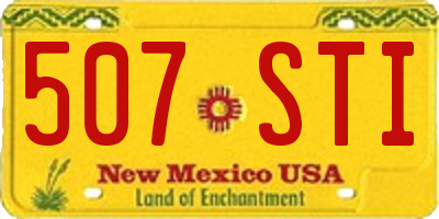 NM license plate 507STI