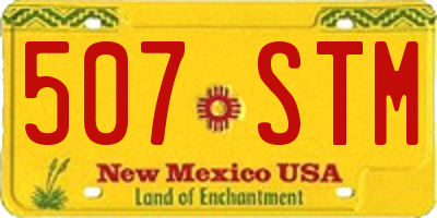 NM license plate 507STM