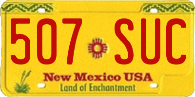 NM license plate 507SUC