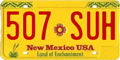 NM license plate 507SUH
