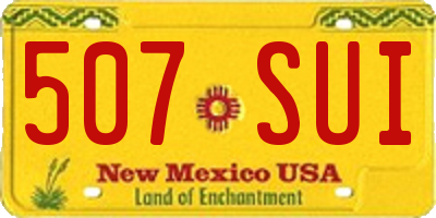 NM license plate 507SUI