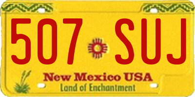 NM license plate 507SUJ
