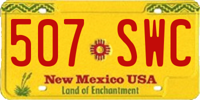 NM license plate 507SWC
