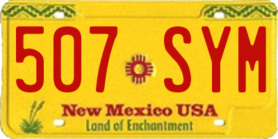 NM license plate 507SYM