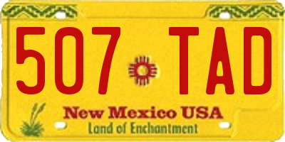 NM license plate 507TAD