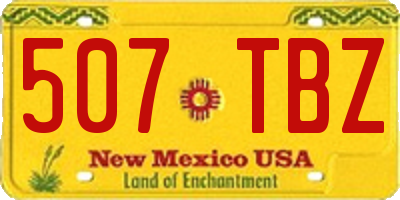 NM license plate 507TBZ