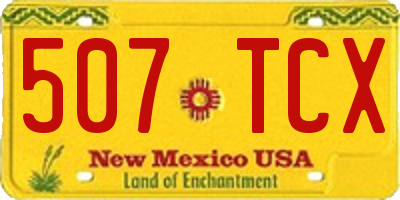 NM license plate 507TCX