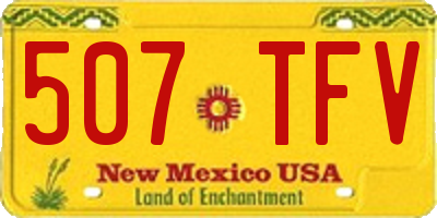 NM license plate 507TFV