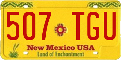 NM license plate 507TGU