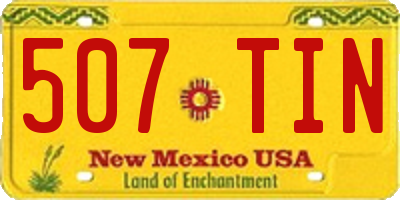 NM license plate 507TIN
