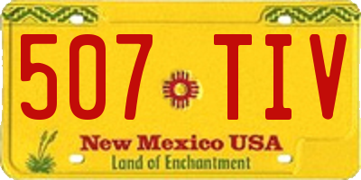 NM license plate 507TIV
