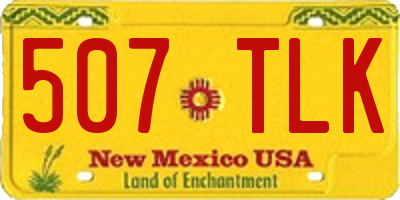 NM license plate 507TLK
