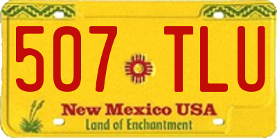 NM license plate 507TLU