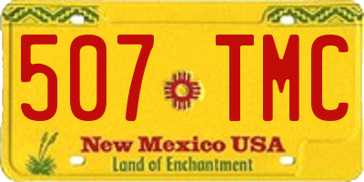 NM license plate 507TMC