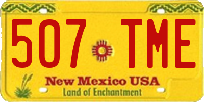 NM license plate 507TME