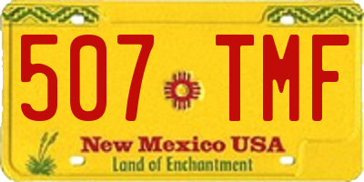 NM license plate 507TMF