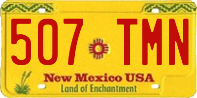 NM license plate 507TMN