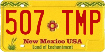 NM license plate 507TMP