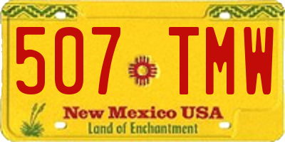 NM license plate 507TMW