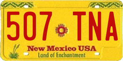 NM license plate 507TNA