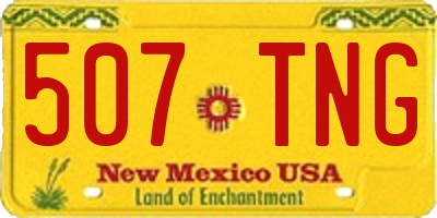 NM license plate 507TNG