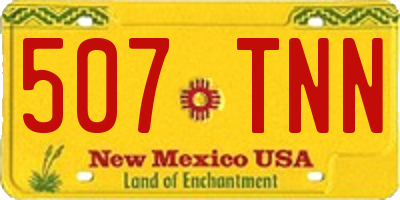 NM license plate 507TNN